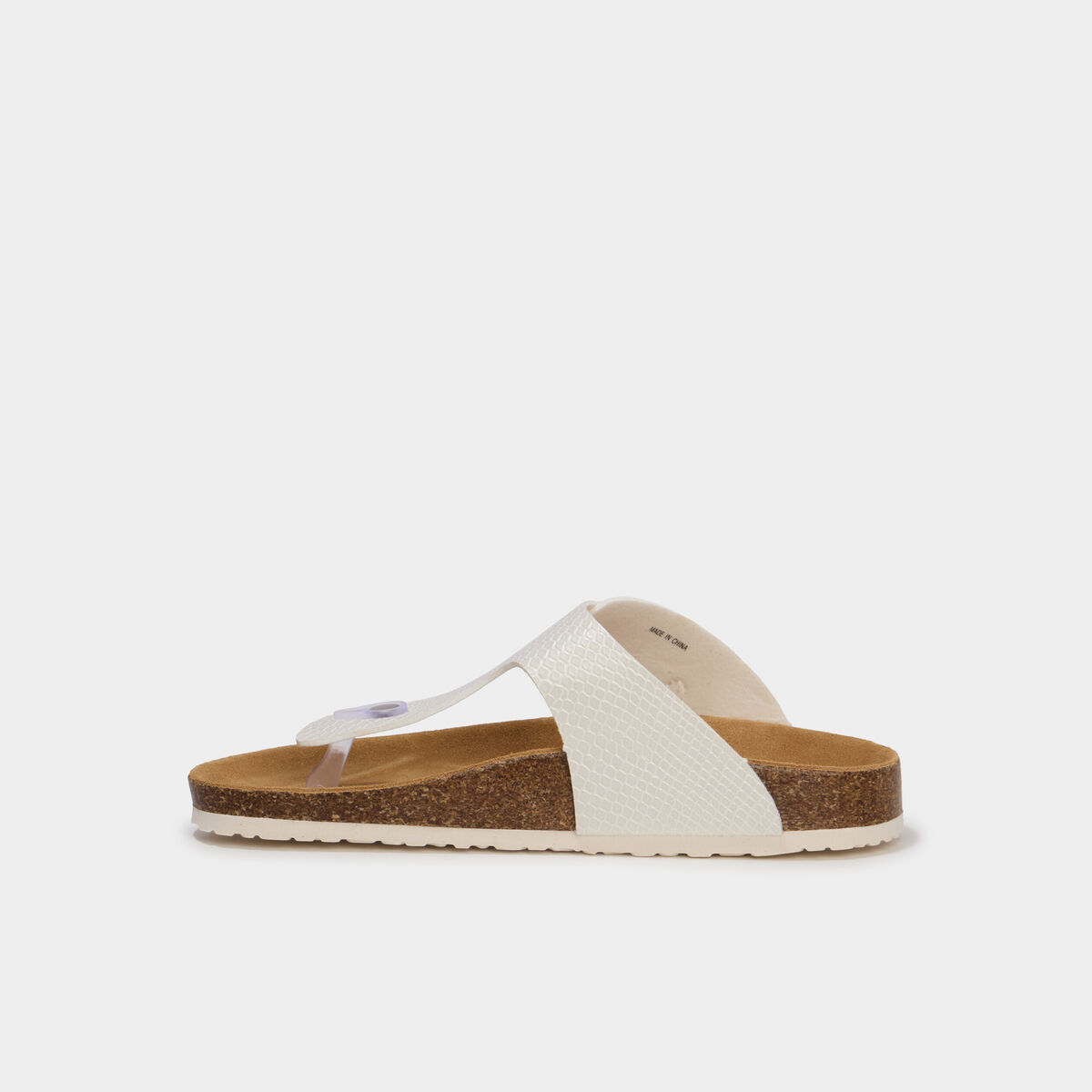 Mules avec entredoigts blanc femme