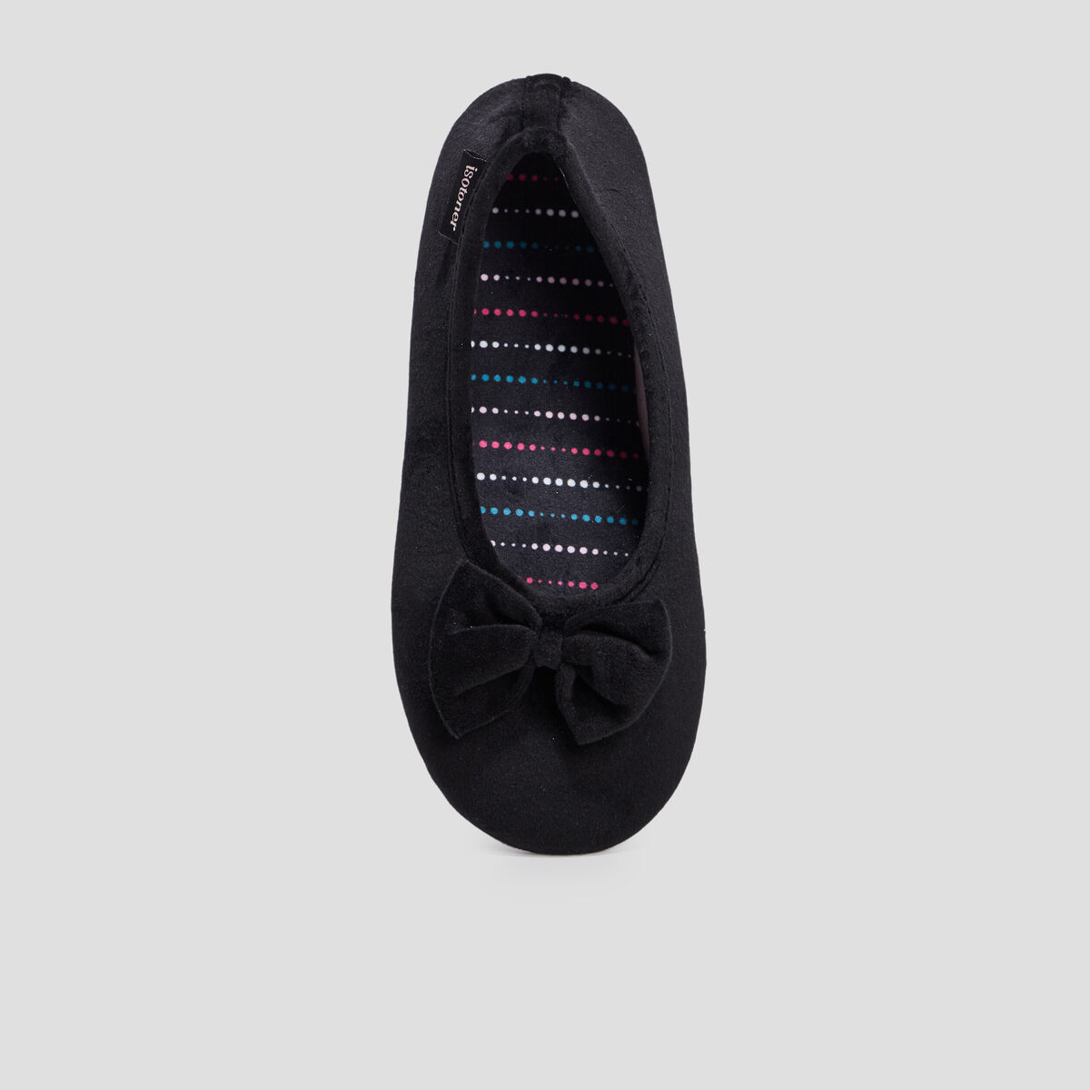 Chaussons ballerines Isotoner noir femme