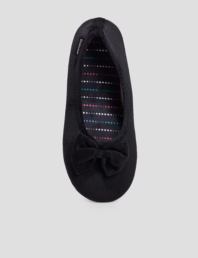 Chaussons ballerines Isotoner noir femme