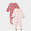 Lot 2 dors-bien velours manches longues rose b&eacute;b&eacute;