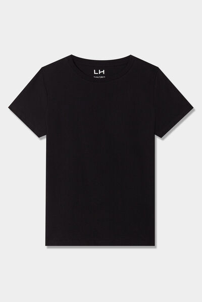 T-shirt manches courtes noir garçon