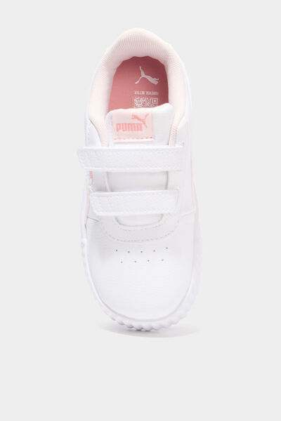 Baskets scratchs Puma Carina 3.0 Floral rose clair fille