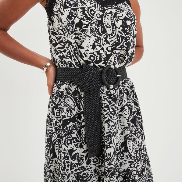ceinture tressee noir femme Ceinture tressée noir femme