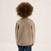 Pull manches longues col rond beige gar&ccedil;on