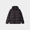Doudoune doublée zippée à capuche noir homme