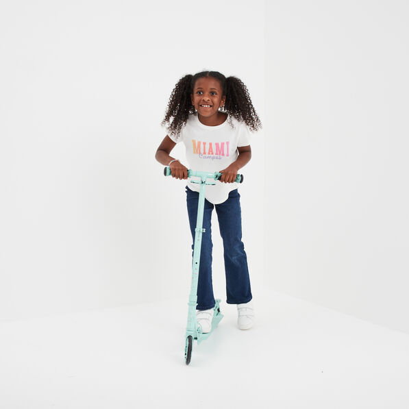 t shirt col rond manches courtes coton ivoire fille T-shirt col rond manches courtes coton ivoire fille