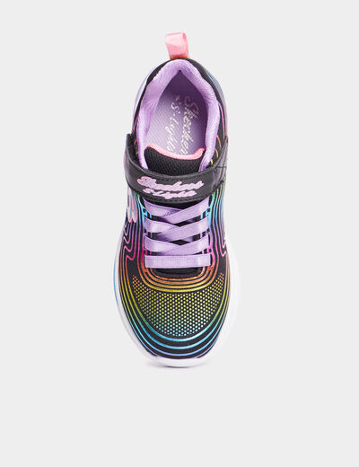 Baskets running lumineuses Skechers noir fille
