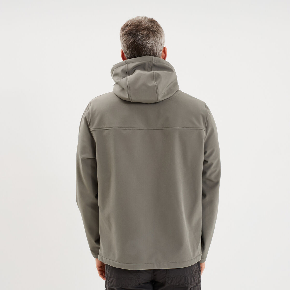 Blouson d&eacute;perlant fourr&eacute; &agrave; capuche gris homme