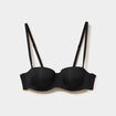 Soutien-gorge bandeau microfibre noir femme