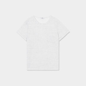 T-shirt col rond 1 poche manches courtes ecru femme