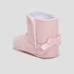 Bottines avec noeuds rose bébé fille