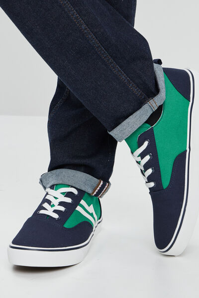 Tennis en toile à lacets Creeks multicolore homme