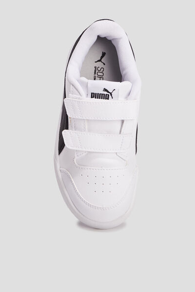 Tennis à scratchs Puma Shuffle blanc garçon