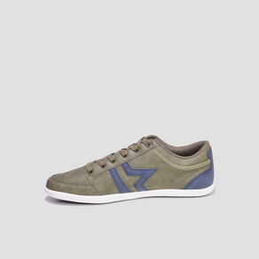 baskets plates a lacets vert kaki homme Baskets plates à lacets vert kaki homme