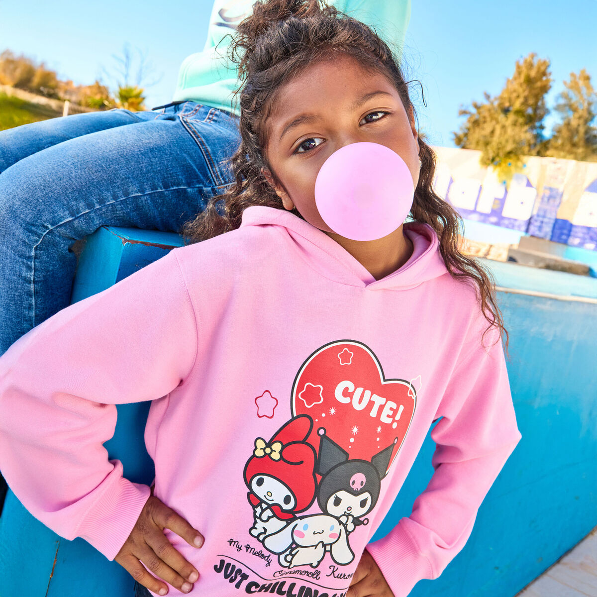 Sweat hoodie Hello Kitty rose fille