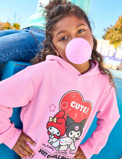 Sweat hoodie Hello Kitty rose fille