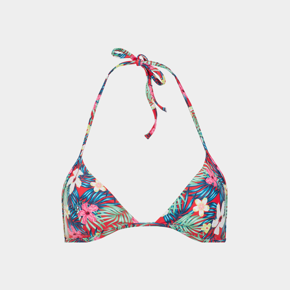 Haut de maillot de bain réversible rouge femme
