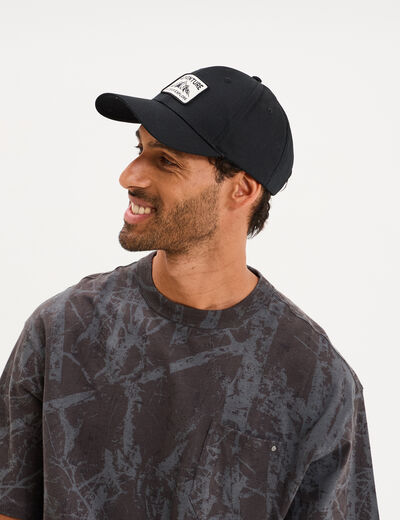 Casquette coton noir homme