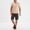 Bermuda short cargo poches &agrave; rabat coton gris fonc&eacute; homme