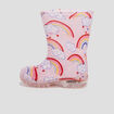 Bottes de pluie semelle lumineuse rose b&eacute;b&eacute; fille