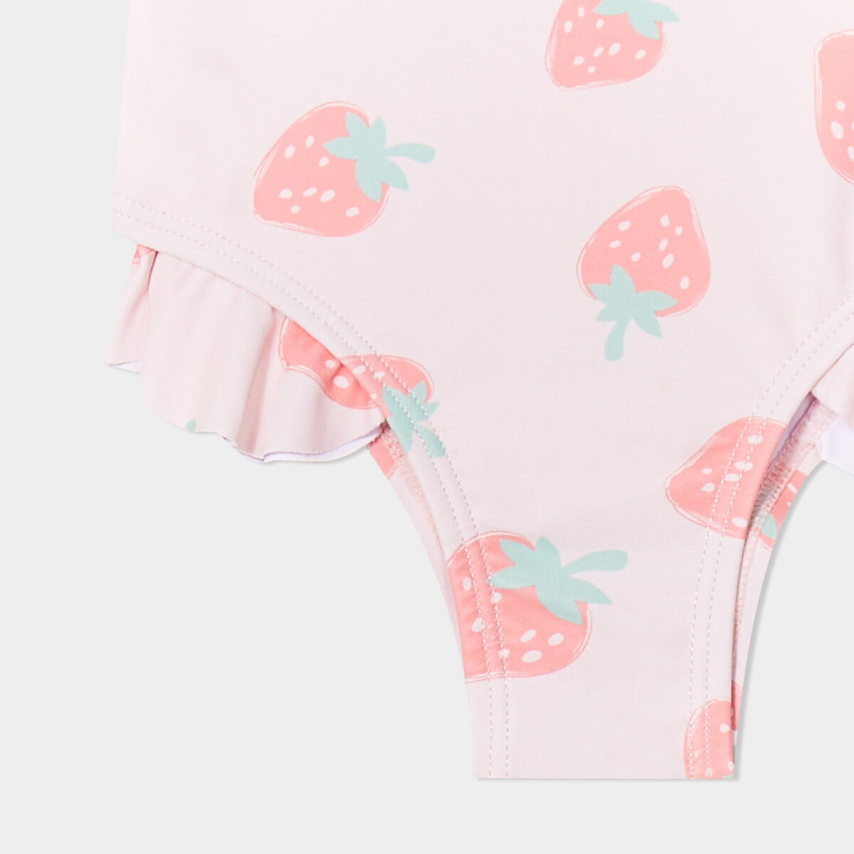 Maillot de bain une pièce rose clair bébé fille