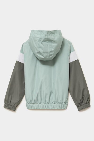 Coupe-vent d&eacute;perlant &agrave; capuche vert pastel gar&ccedil;on