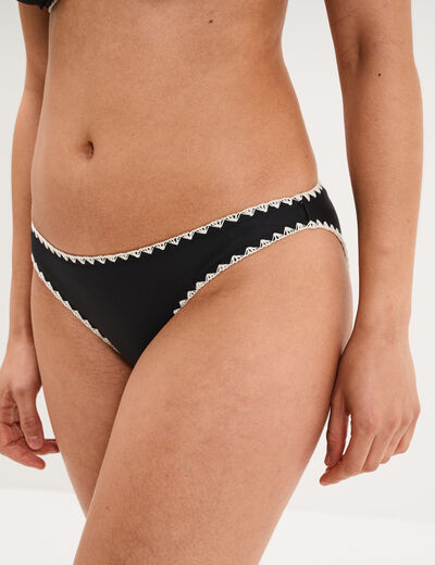 Bas de maillot de bain noir femme