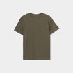 T-shirt coton col rond 1 poche Liberto vert kaki homme