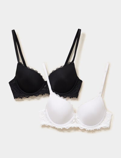 Lot 2 soutiens-gorge padd&eacute;s noir femme