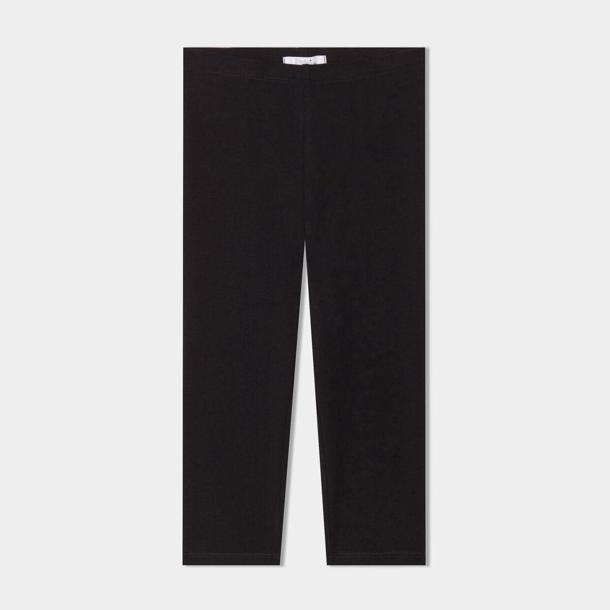 Legging corsaire taille &eacute;lastiqu&eacute;e noir fille