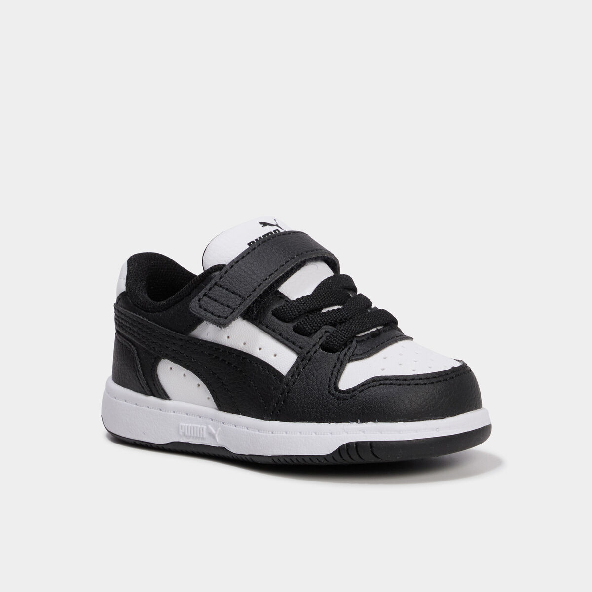 Baskets &agrave; scratchs Puma Rebound Slam noir b&eacute;b&eacute; gar&ccedil;on