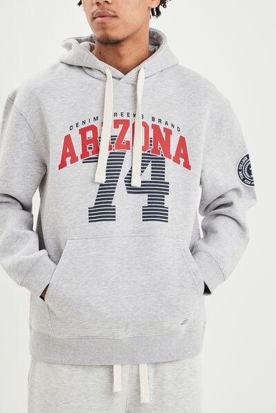 Sweat à capuche hoodie Creeks gris homme