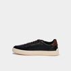 Baskets &agrave; lacets bi-mati&egrave;res noir homme