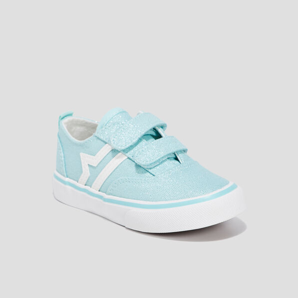 Tennis en toile à scratchs Creeks bleu turquoise fille