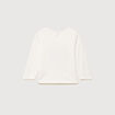T-shirt manches longues col rond coton blanc b&eacute;b&eacute; fille
