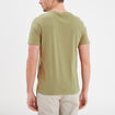 T-shirt droit en coton manches courtes vert kaki homme