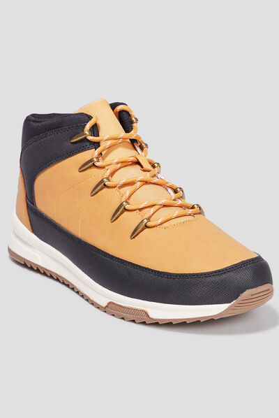 Bottines à lacets Trappeur Boki jaune homme