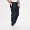 Pantalon de costume droit avec pinces bleu marine homme