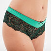 Shorty en micro dentelle vert menthe femme