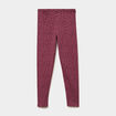 Legging taille &eacute;lastiqu&eacute;e coton bordeaux fille