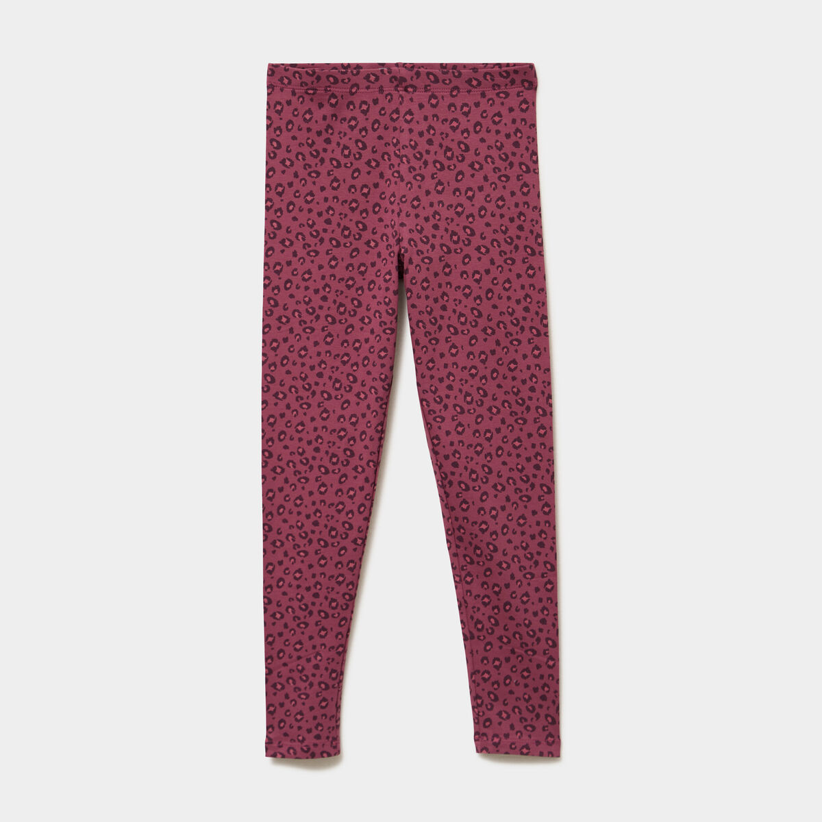 Legging taille &eacute;lastiqu&eacute;e coton bordeaux fille