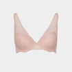 Soutien-gorge foulard dentelle à coques rose poudrée femme