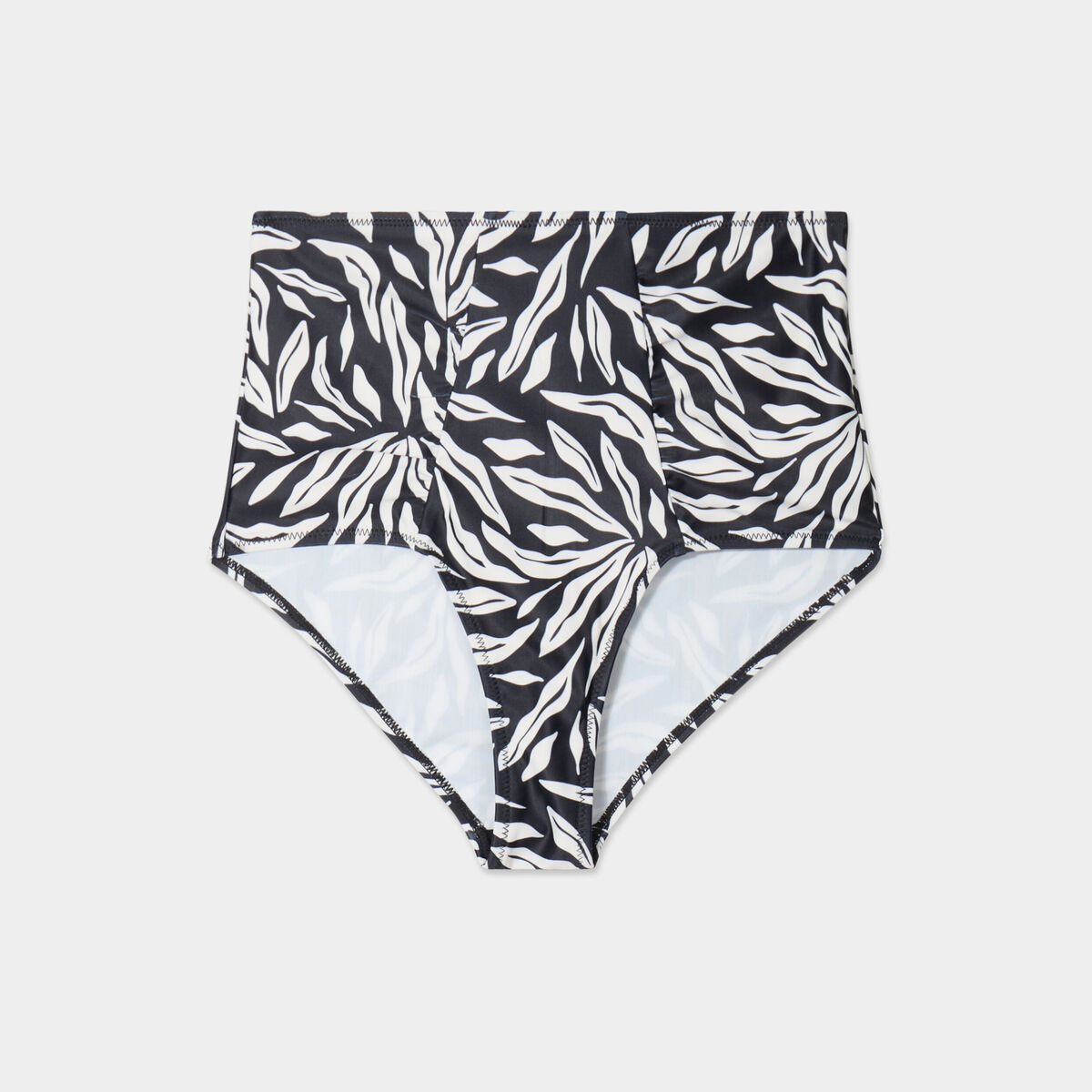 Bas de maillot de bain culotte haute noir femme