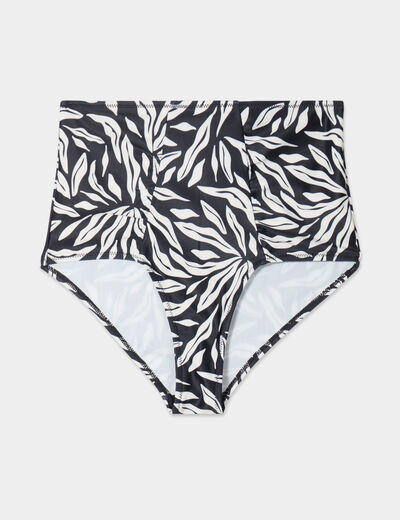 Bas de maillot de bain culotte haute noir femme