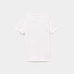 T-shirt col rond manches courtes coton blanc gar&ccedil;on