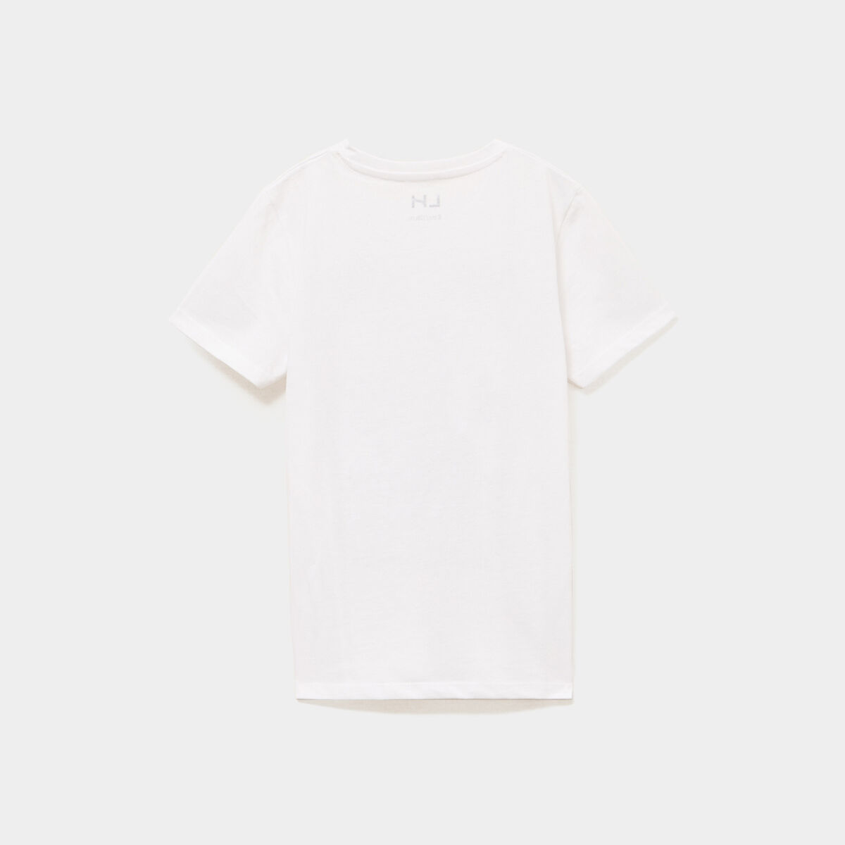 T-shirt col rond manches courtes coton blanc gar&ccedil;on