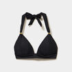 Haut de maillot de bain forme triangle noir femme