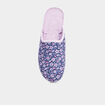 Chaussons mules compensés mauve femme
