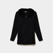 Gilet zipp&eacute; avec col fausse fourrure noir femme grande taille