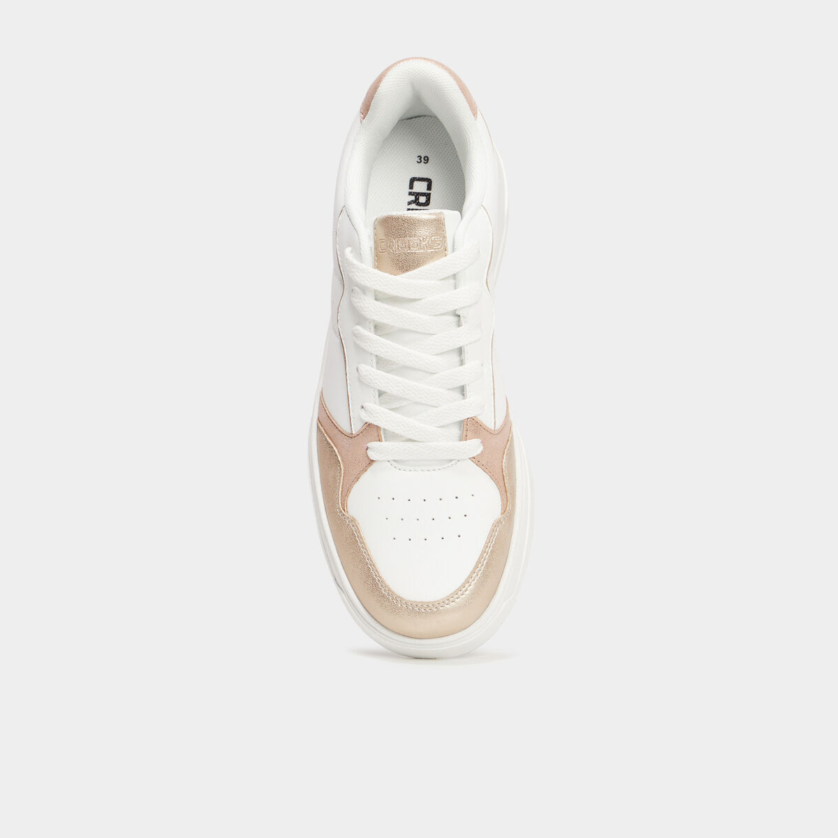 Tennis basses à lacets Creeks rose femme
